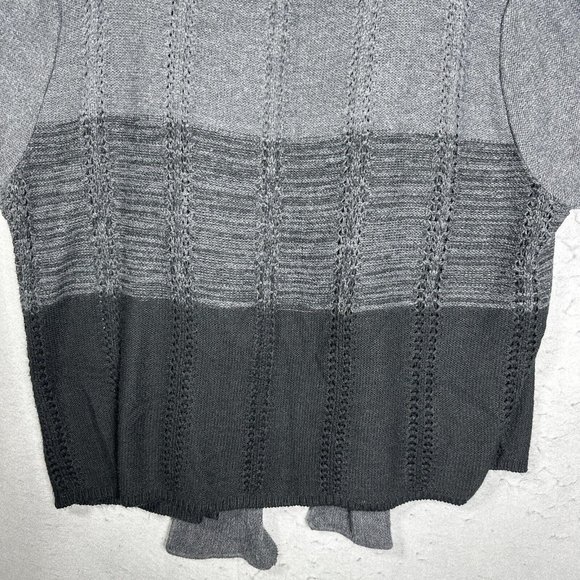 CJ Banks Shawl Collar Vest Wrap  Cardigan Plus Size 2X Gray - Picture 8 of 13